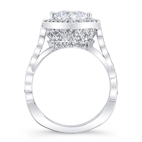 Barkev's 3 Carat Cushion Cut Lab Diamond Ring