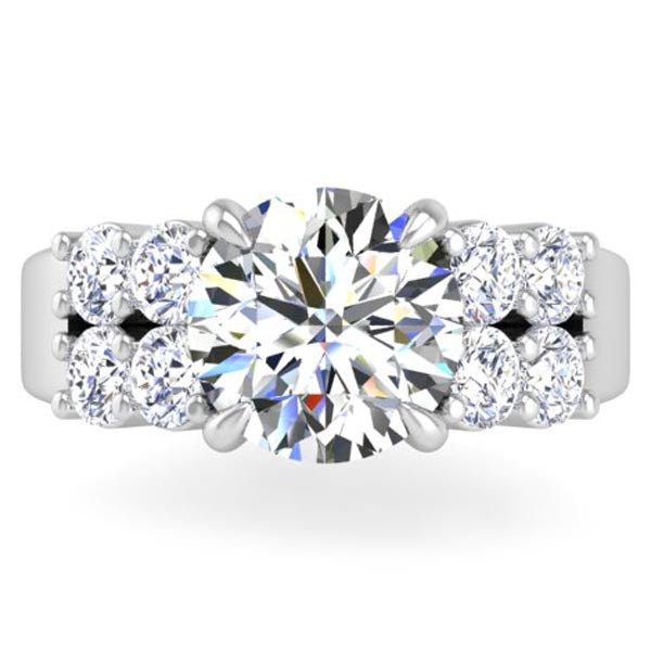 5.5 Carat Round Lab-Grown Diamond Engagement Ring with Graduating Sides –  Ben Garelick