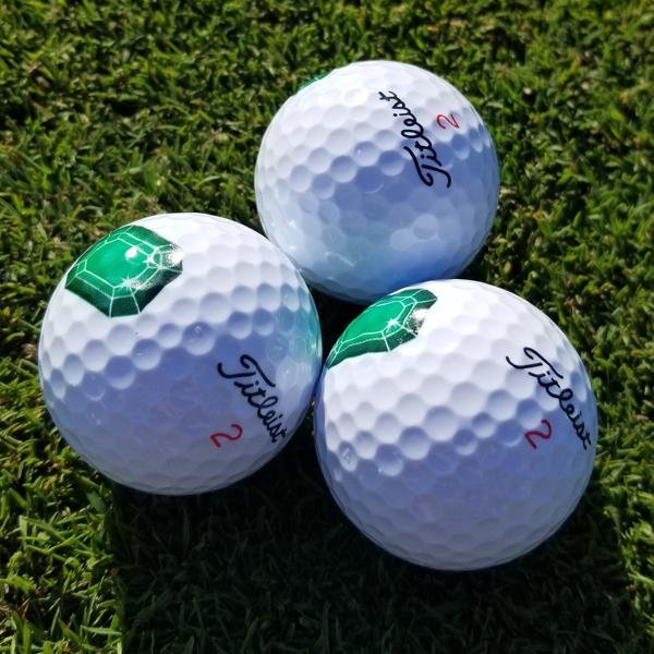 Emerald Gemstone Graphic Titleist Golf Ball - Pack Of Three 