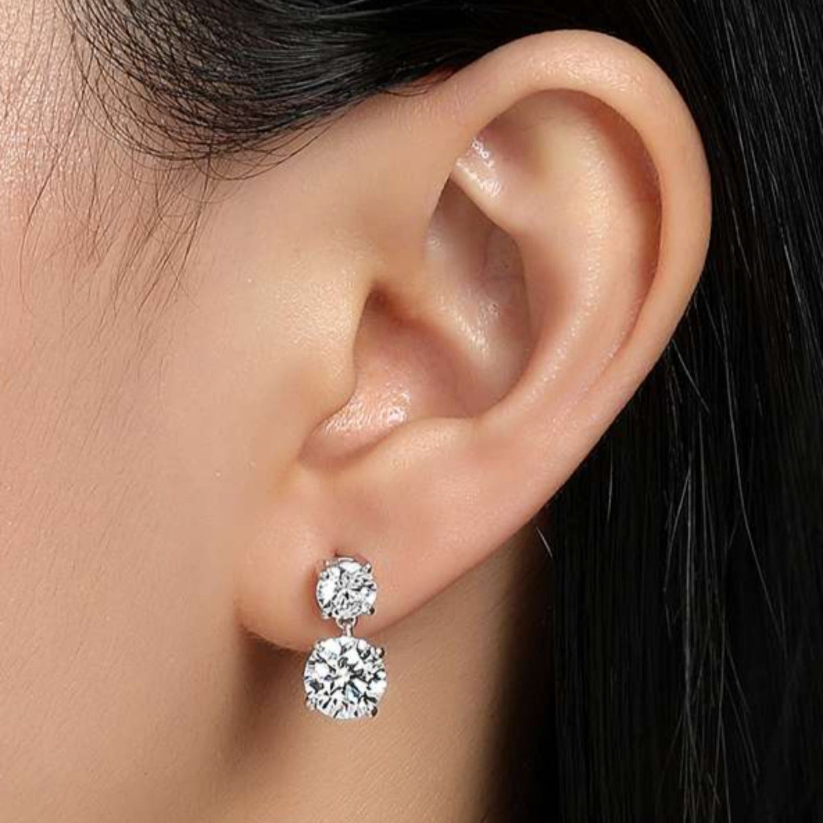 Lafonn Simulated Diamond Round Solitaire Dangle Earrings - E0257CLP