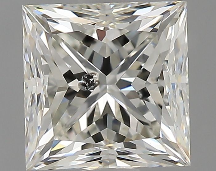 2444589544- 1.50 ct princess GIA certified Loose diamond, J color | I1 clarity