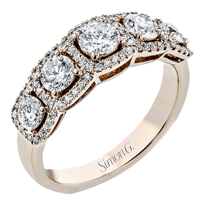 Simon G. Five Stone Diamond "Halo" Anniversary Ring