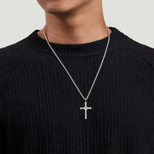 Load image into Gallery viewer, Gabriel &amp; Co. Sterling Silver Twisted Rope Cross Pendant with &quot;X&quot; Center
