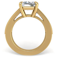 Load image into Gallery viewer, Ben Garelick Yellow Gold Carina Tapered Channel Set Emerald Cut Diamond Engagement Ring
