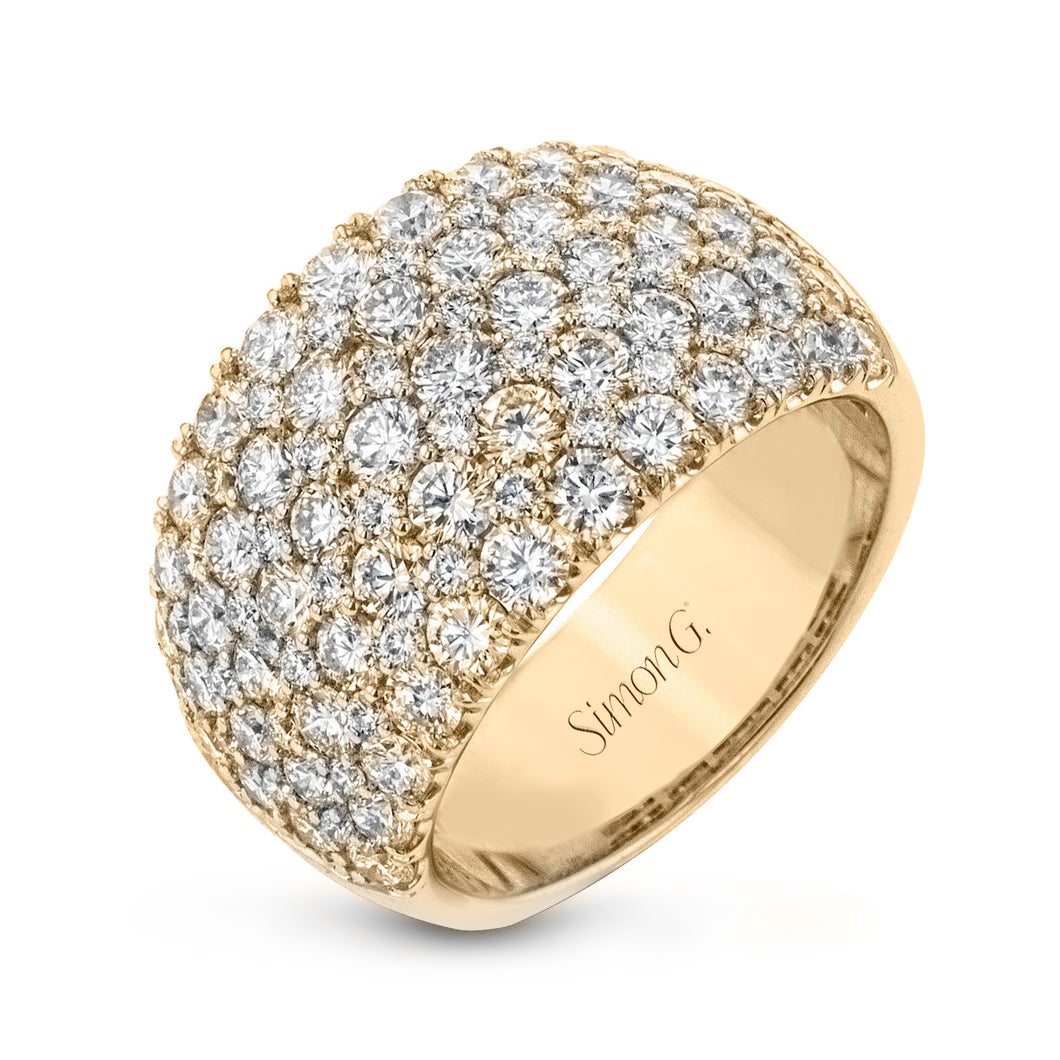 Simon G. Wide Simon Set Pave Diamond Anniversary Ring