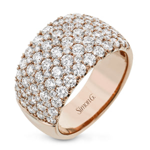 Simon G. Wide Simon Set Pave Diamond Anniversary Ring