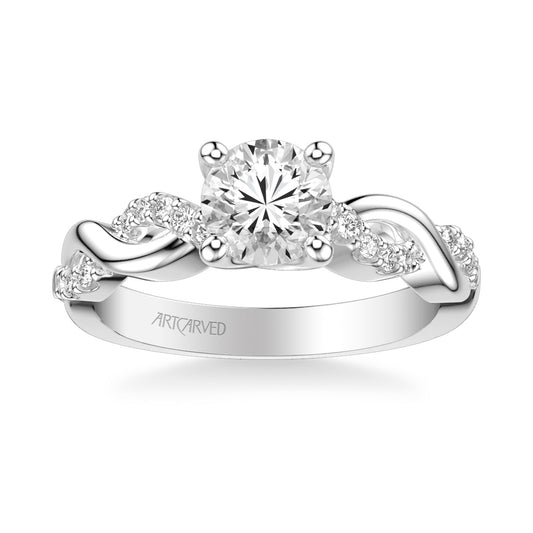 ﻿Artcarved "Gabriella" Twist Diamond Engagement Ring