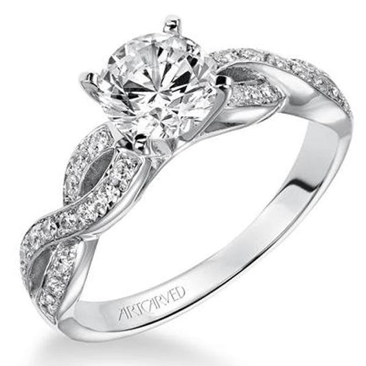 Artcarved "Gabrielle" Diamond Twist Engagement Ring