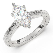 Load image into Gallery viewer, Artcarved &quot;Gretchen&quot; Engraved Solitaire Diamond Engagement Ring with Surprise Diamonds
