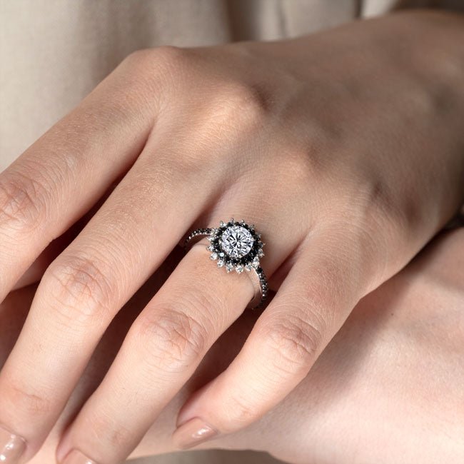 Barkev s Starburst Black Diamond Halo Engagement Ring Ben Garelick