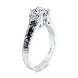 Barkev's Vintage Style Black Diamond Engagement Ring