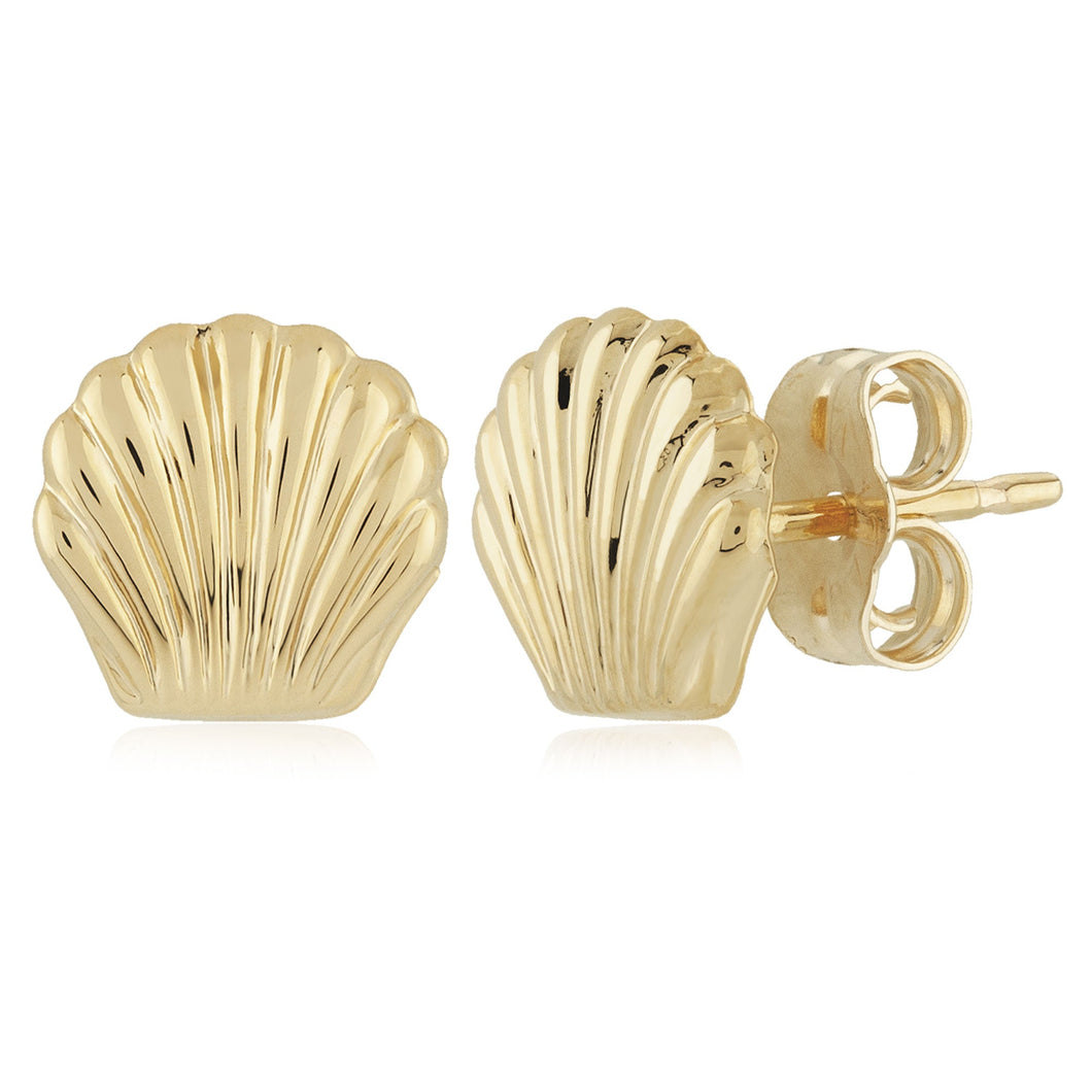 Ben Garelick 14K Yellow Gold Seashell Earrings