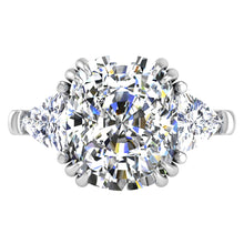 Load image into Gallery viewer, Ben Garelick 5 Carat Elongated Cushion Cut Catherine Three Stone Diamond Engagement Ring
