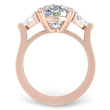 Load image into Gallery viewer, Ben Garelick 5 Carat Elongated Cushion Cut Catherine Three Stone Diamond Engagement Ring
