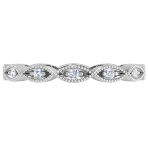 Ben Garelick Briony Milgrain Petal Diamond Wedding Ring