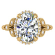 Load image into Gallery viewer, Ben Garelick Briony Oval Cut Halo Nature Inspired Leaf Diamond Engagement Ring
