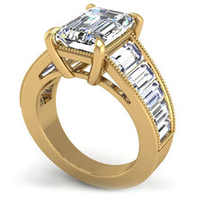 Load image into Gallery viewer, Ben Garelick Carina Tapered Channel Set Emerald Cut Diamond Engagement Ring
