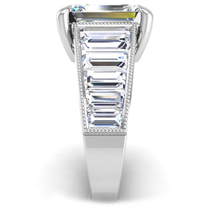 Ben Garelick Carina Tapered Channel Set Emerald Cut Diamond Engagement Ring