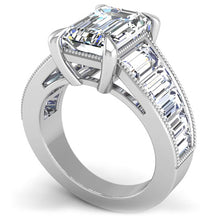 Load image into Gallery viewer, Ben Garelick Carina Tapered Channel Set Emerald Cut Diamond Engagement Ring
