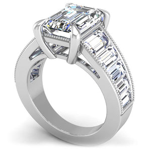 Ben Garelick Carina Tapered Channel Set Emerald Cut Diamond Engagement Ring