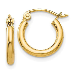 Ben Garelick Classic Gold 0.50 Inch Hoop Earrings - 2MM Tube