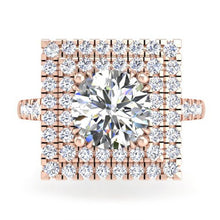 Load image into Gallery viewer, Ben Garelick Estella Double Square Halo Pave Set Diamond Engagement Ring
