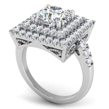 Load image into Gallery viewer, Ben Garelick Estella Double Square Halo Pave Set Diamond Engagement Ring
