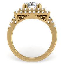 Load image into Gallery viewer, Ben Garelick Estella Double Square Halo Pave Set Diamond Engagement Ring
