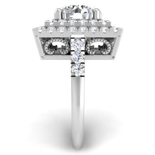 Load image into Gallery viewer, Ben Garelick Estella Double Square Halo Pave Set Diamond Engagement Ring
