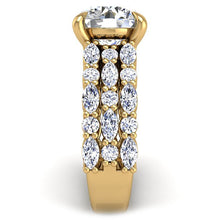 Load image into Gallery viewer, Ben Garelick Halley Three Row Marquise &amp; Round Cut Diamond Engagement Ring
