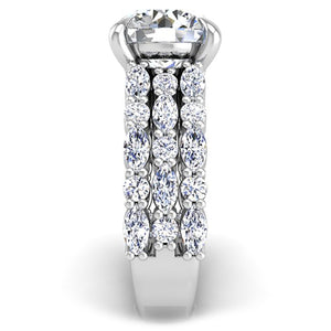 Ben Garelick Halley Three Row Marquise & Round Cut Diamond Engagement Ring