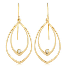 Load image into Gallery viewer, Ben Garelick Mini - Tear Drop Gold Diamond Whisper Dangle Earrings
