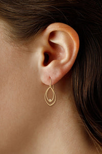 Ben Garelick Mini - Tear Drop Gold Diamond Whisper Dangle Earrings