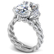 Load image into Gallery viewer, Ben Garelick Phoebe Oval Cut Three Stone Twist Diamond Engagement Ring
