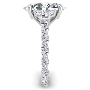 Ben Garelick Phoebe Oval Cut Three Stone Twist Diamond Engagement Ring