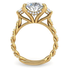 Load image into Gallery viewer, Ben Garelick Phoebe Oval Cut Three Stone Twist Diamond Engagement Ring
