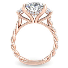 Load image into Gallery viewer, Ben Garelick Phoebe Oval Cut Three Stone Twist Diamond Engagement Ring
