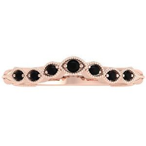 Ben Garelick Ravencrest Black Diamond Vintage Style Wedding Band