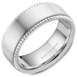 Load image into Gallery viewer, Bleu Royale Notched Edge Wedding Band with Sandpaper Finish Center
