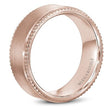 Load image into Gallery viewer, Bleu Royale Notched Edge Wedding Band with Sandpaper Finish Center
