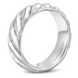 Load image into Gallery viewer, Bleu Royale Wavy Swirl Notch Detail Wedding Band
