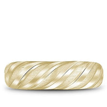 Load image into Gallery viewer, Bleu Royale Wavy Swirl Notch Detail Wedding Band
