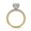 Load image into Gallery viewer, Gabriel &amp; Co. &quot;Addi&quot; Two - Tone Beaded Detail Diamond Engagement Ring
