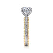 Load image into Gallery viewer, Gabriel &amp; Co. &quot;Addi&quot; Two - Tone Beaded Detail Diamond Engagement Ring
