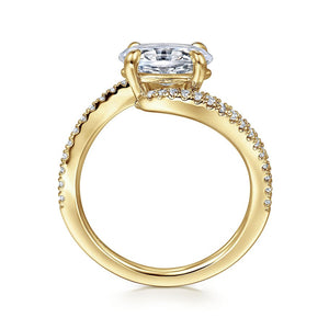 Gabriel & Co. "Aiva" East - West Bypass Diamond Engagement Ring