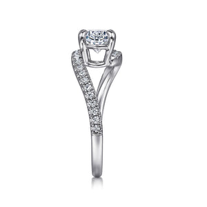 Gabriel & Co. "Aiva" East - West Bypass Diamond Engagement Ring