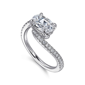 Gabriel & Co. "Aiva" East - West Bypass Diamond Engagement Ring