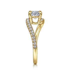 Gabriel & Co. "Aiva" East - West Bypass Diamond Engagement Ring