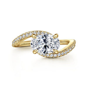 Gabriel & Co. "Aiva" East - West Bypass Diamond Engagement Ring