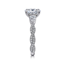 Load image into Gallery viewer, Gabriel &amp; Co. Alanna Twisted Oval Three Stone Diamond Engagement Ring
